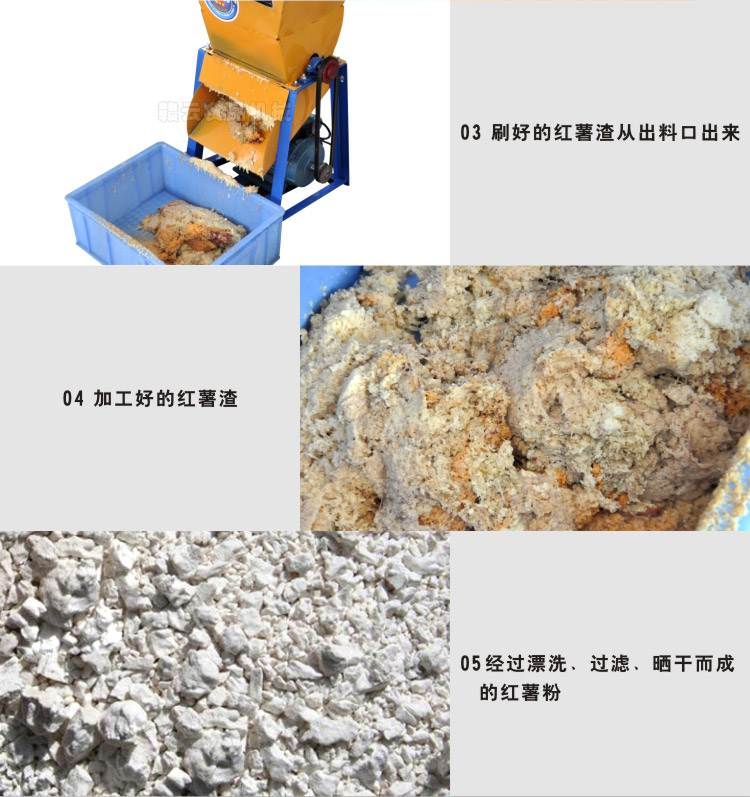 850B型紅薯刷粉機-操作步驟2